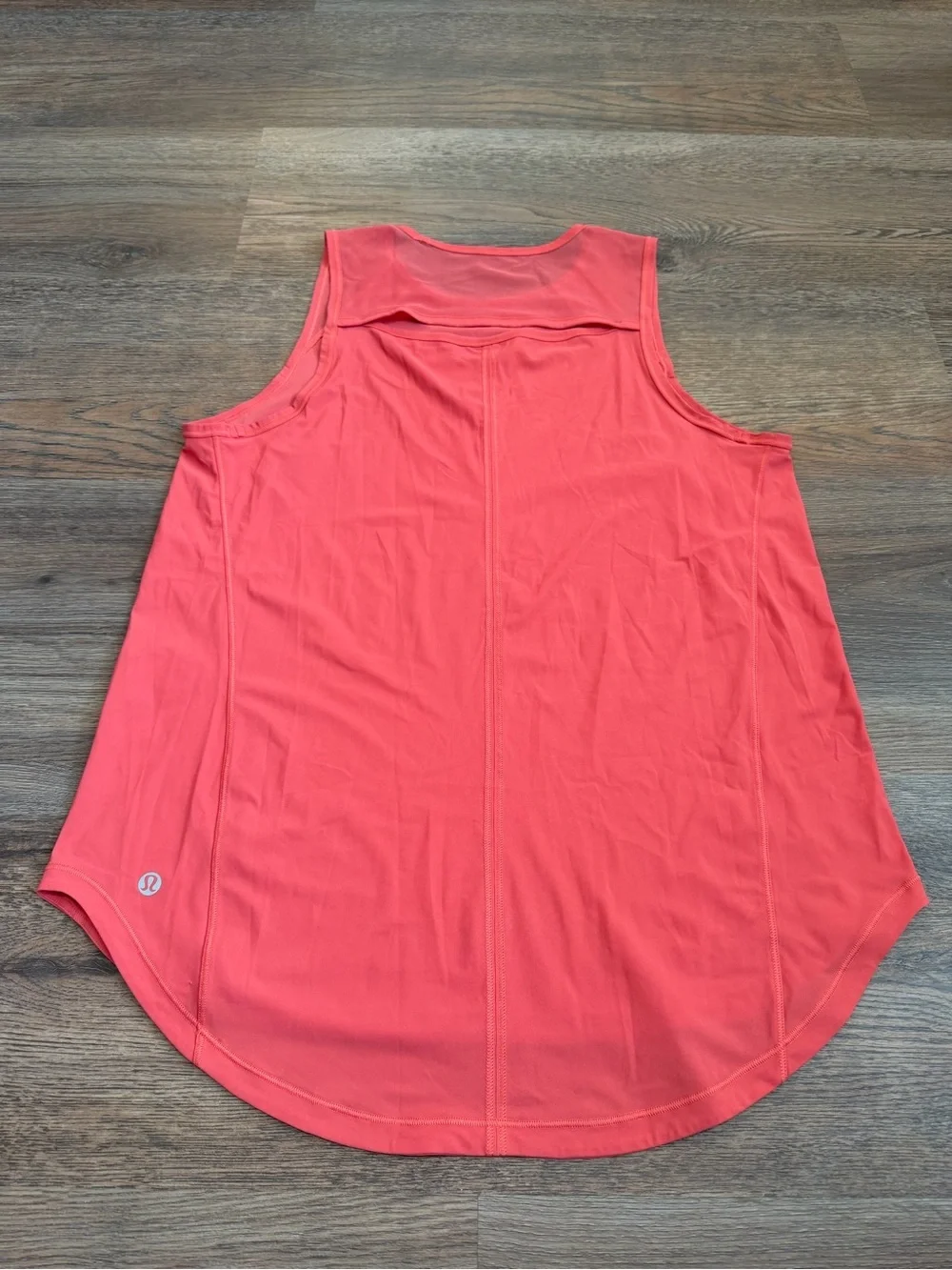 Lululemon Sculpt Tank Top Pale Raspberry Hip Length Size Medium Mesh Yoga Active